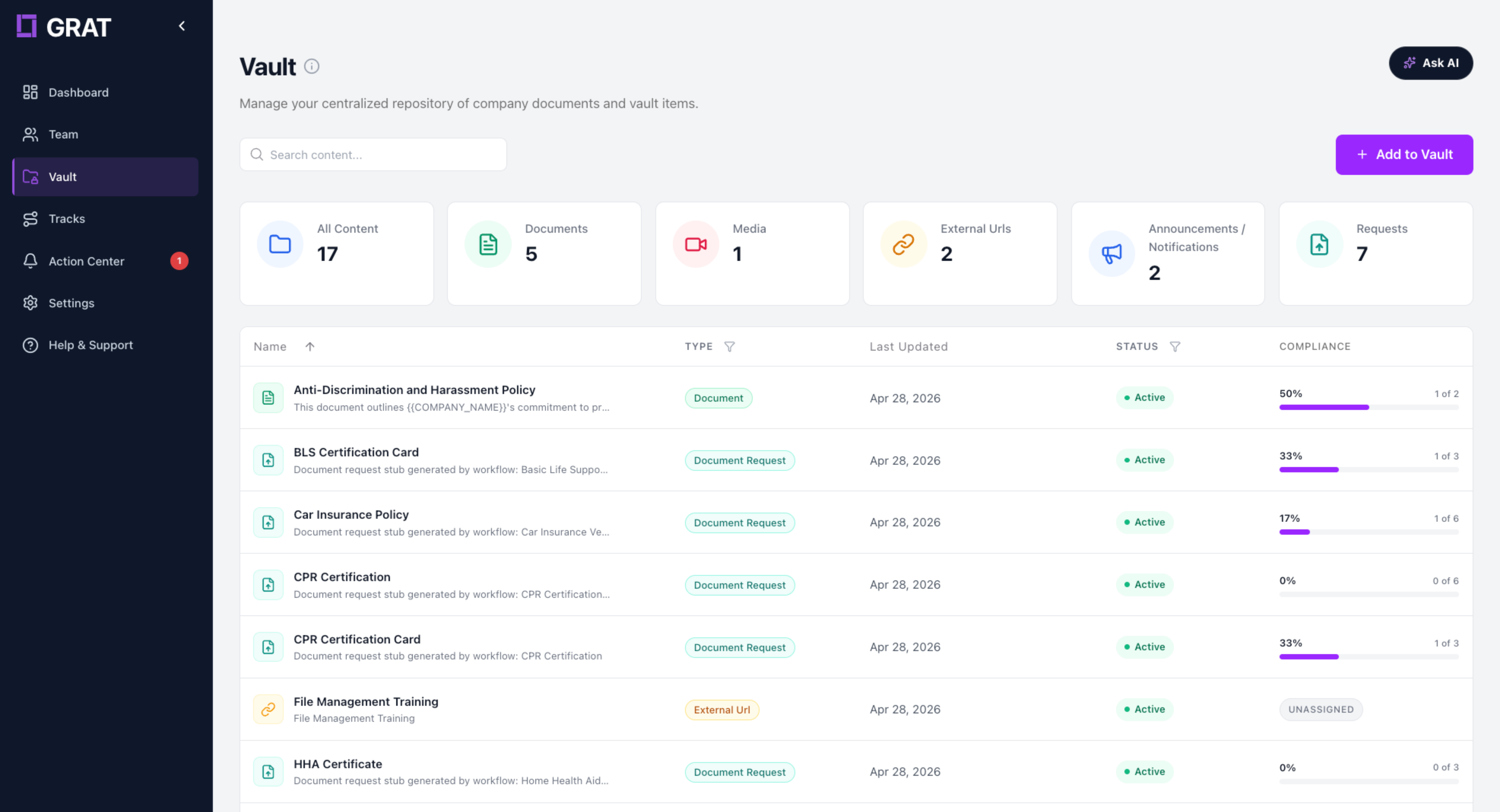GRAT Policy Interface